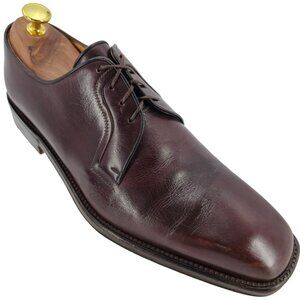 A. Testoni Italy Mens Size 8.5 Brown Leather Dress Shoes Oxfords Square-toe Derb